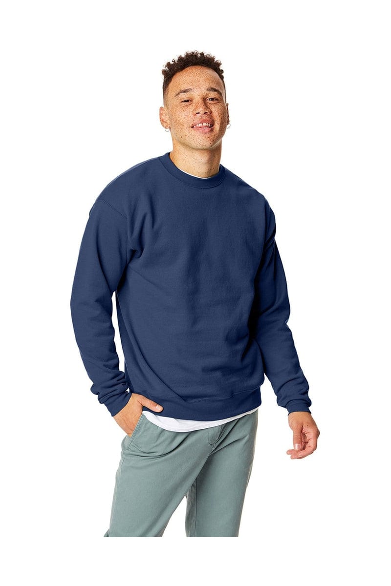 Hanes Sweatshirts/Fleece 4XL / Navy Hanes P1607: Adult 7.8 oz. EcoSmart(r) 50/50 Fleece Crew, Basic Colors