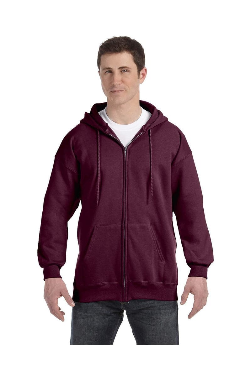 Hanes Sweatshirts/Fleece Hanes F280: Adult 9.7 oz. Ultimate Cotton(r) 90/10 Full-Zip Hood