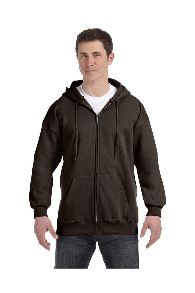 Hanes Sweatshirts/Fleece Hanes F280: Adult 9.7 oz. Ultimate Cotton(r) 90/10 Full-Zip Hood