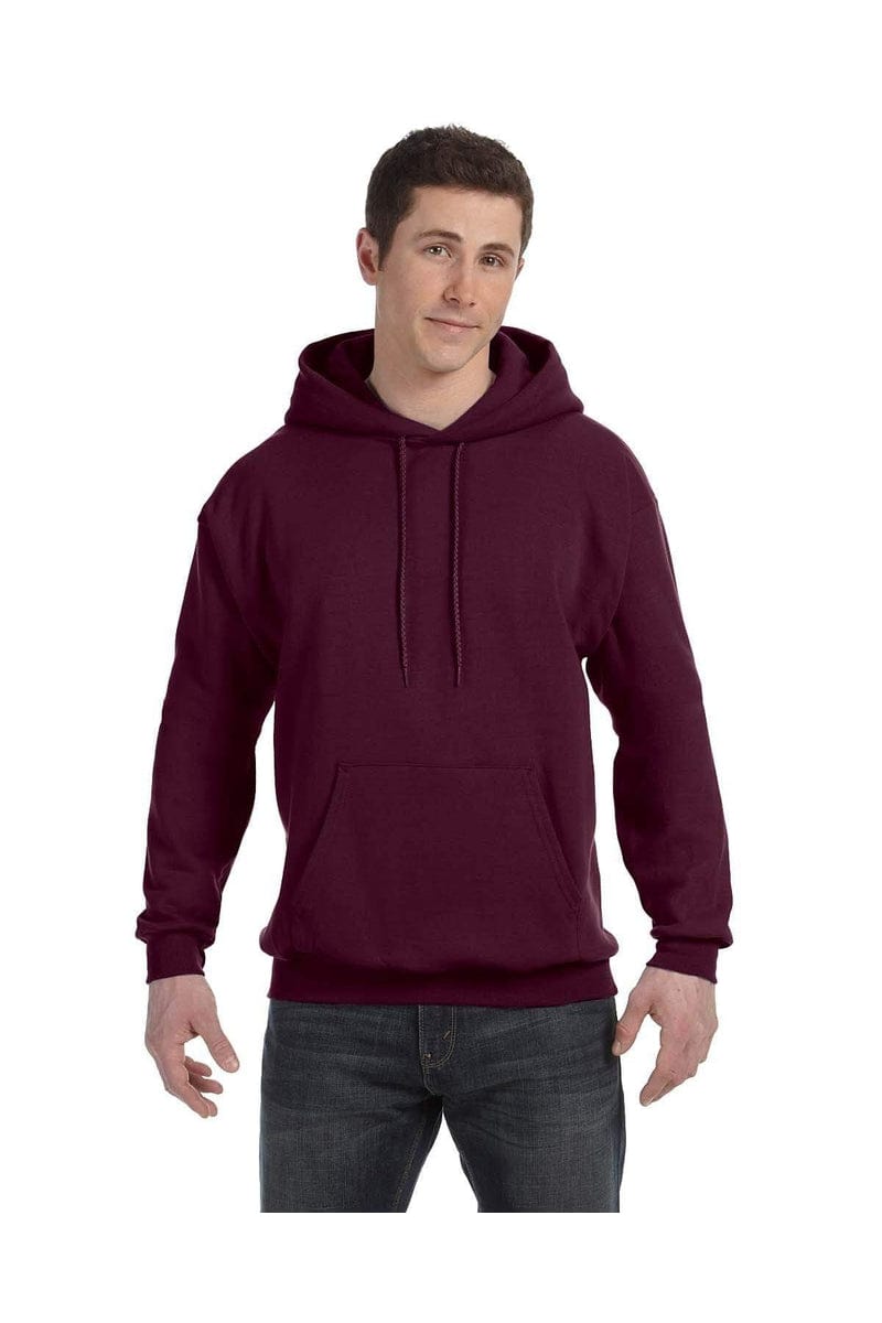 Hanes Sweatshirts/Fleece S / Maroon Hanes P170: EcoSmart Pullover Hooded Sweatshirt