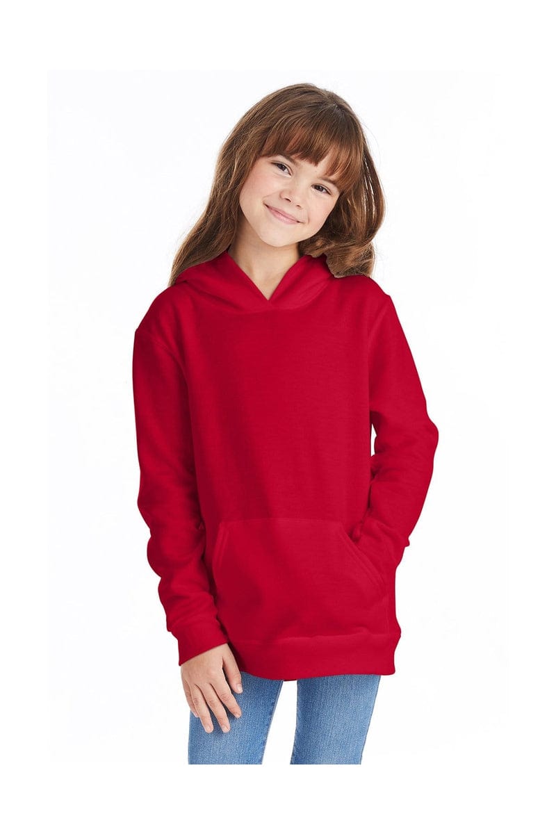 Hanes Sweatshirts/Fleece XS / Deep Red Hanes P473: Youth 7.8 oz. EcoSmart(r) 50/50 Pullover Hood