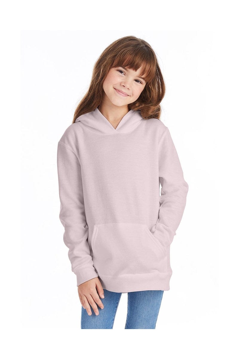 Hanes Sweatshirts/Fleece XS / Pale Pink Hanes P473: Youth 7.8 oz. EcoSmart(r) 50/50 Pullover Hood