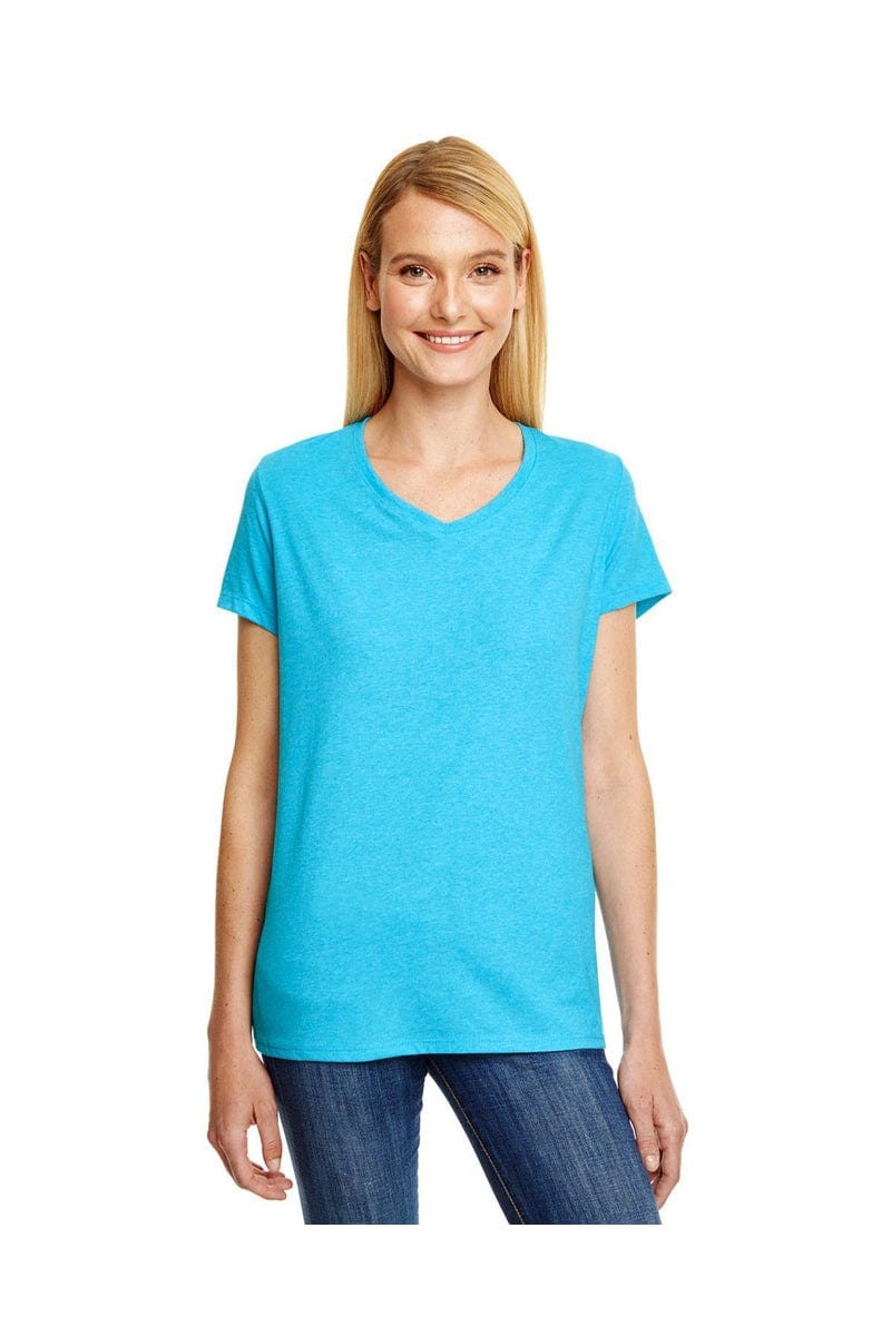 Hanes T-Shirts Hanes 42VT: Ladies' X-Temp® Triblend V-Neck T-Shirt
