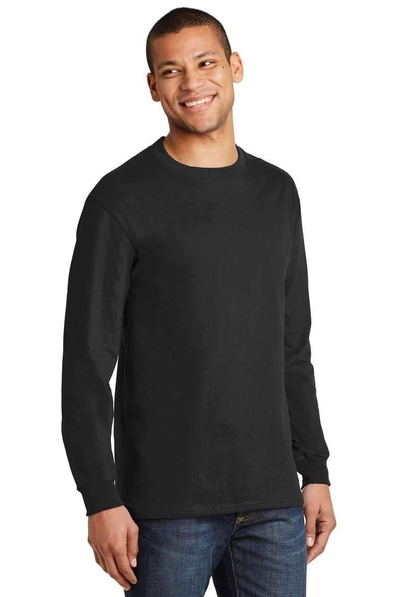 Hanes T-Shirts Hanes 5186: 100% Cotton, Long-sleeved Tee
