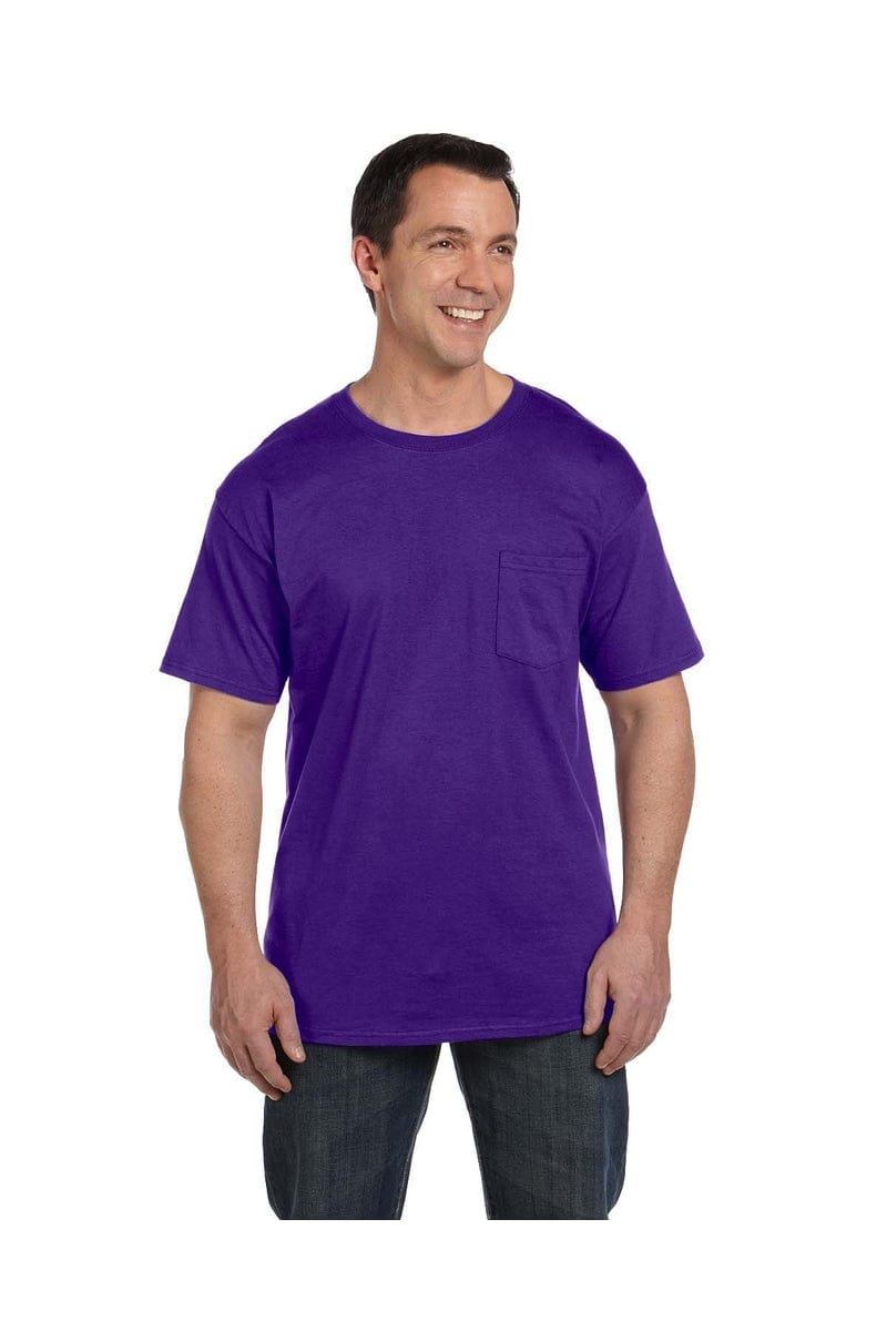 Hanes T-Shirts Hanes 5190P: Adult 6.1 oz. Beefy-T® with Pocket, Basic Colors