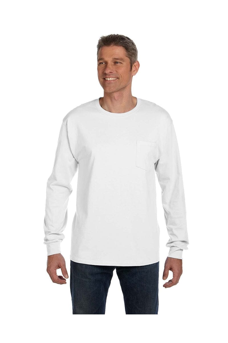 Hanes T-Shirts Hanes 5596: Men's 6.1 oz. Tagless® Long-Sleeve Pocket T-Shirt