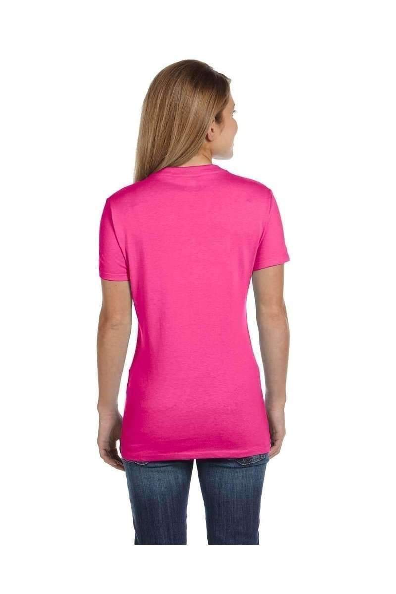 Hanes T-Shirts Hanes S04V: Ladies Nano V-Neck T-Shirt 100% Cotton