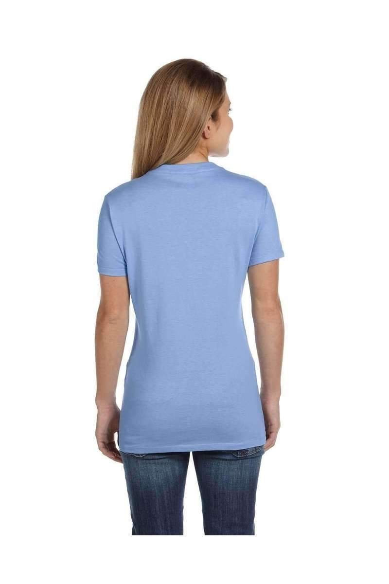 Hanes T-Shirts Hanes S04V: Ladies Nano V-Neck T-Shirt 100% Cotton