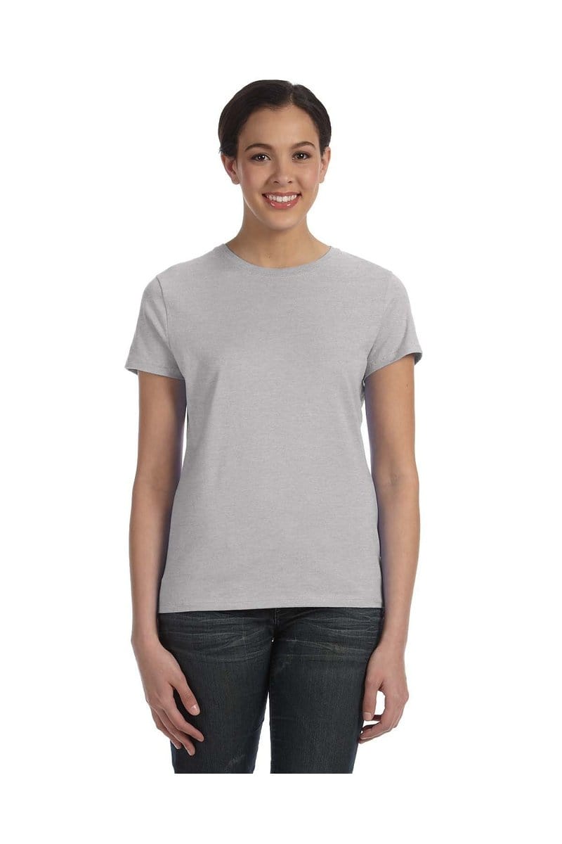 Hanes T-Shirts Hanes SL04: Ladies Nano-T Cotton Tee 100% ring spun cotton