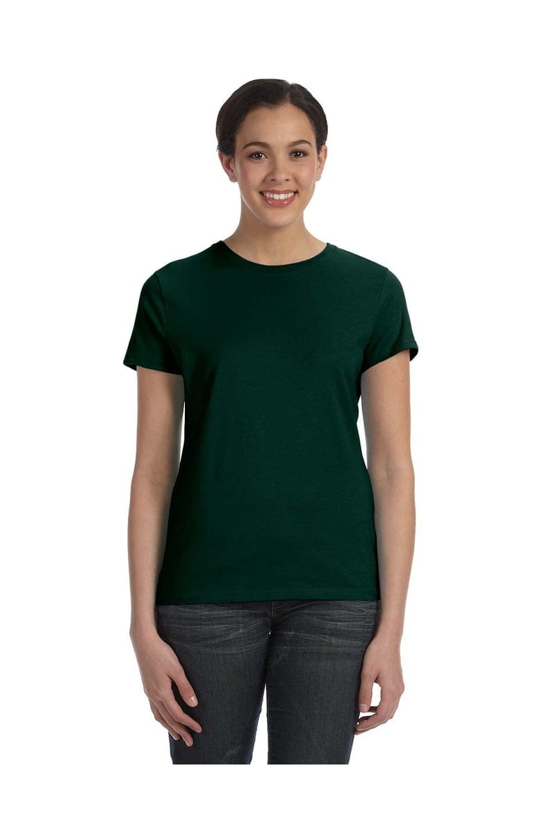 Hanes T-Shirts Hanes SL04: Ladies Nano-T Cotton Tee 100% ring spun cotton