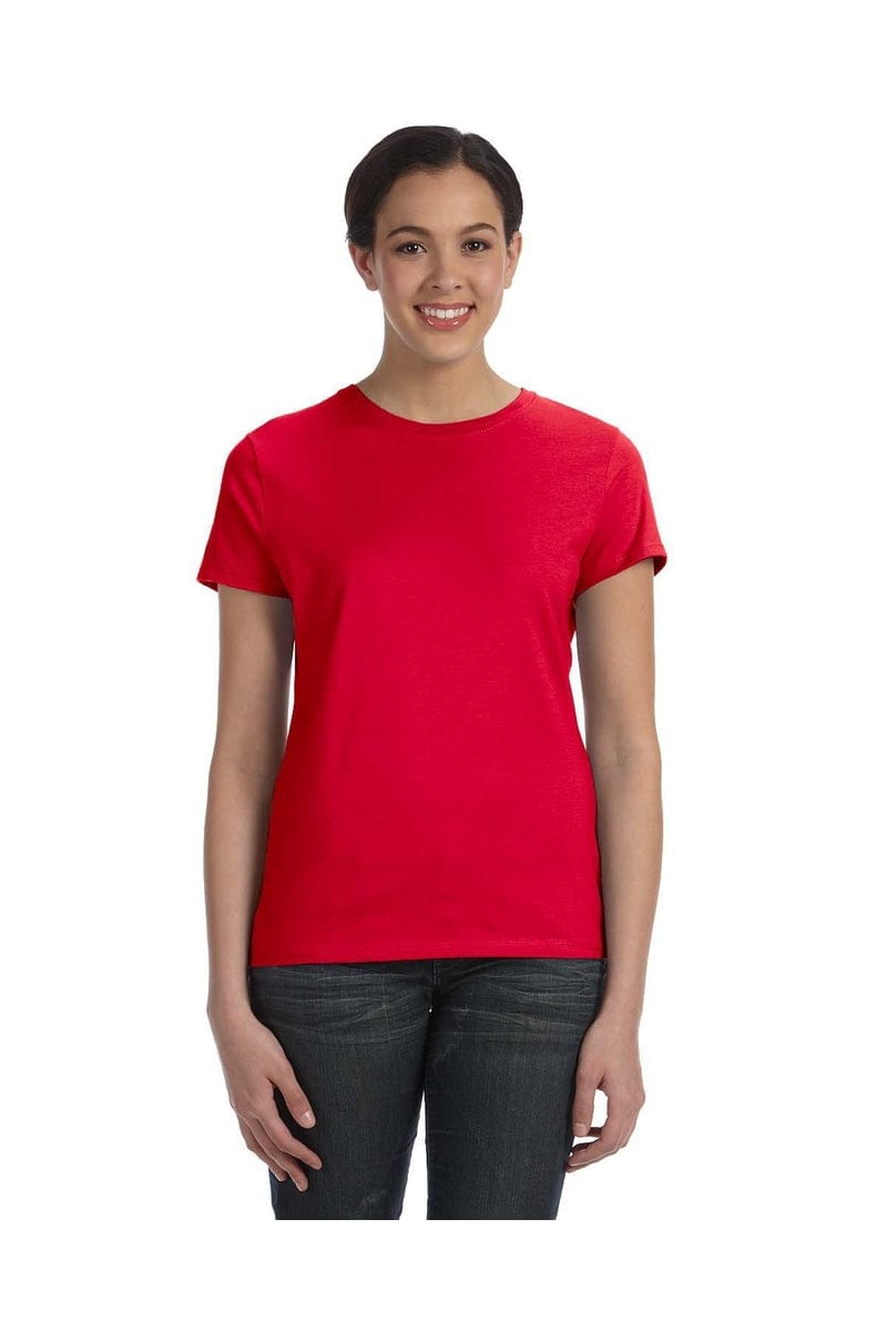 Hanes T-Shirts Hanes SL04: Ladies Nano-T Cotton Tee 100% ring spun cotton