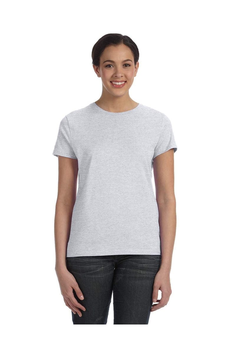 Hanes T-Shirts Hanes SL04: Ladies Nano-T Cotton Tee 100% ring spun cotton