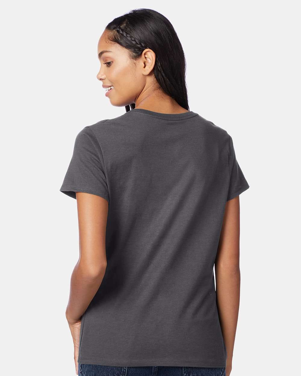 Hanes T-Shirts - Premium Hanes S04V Women's Perfect-T V-Neck T-Shirt