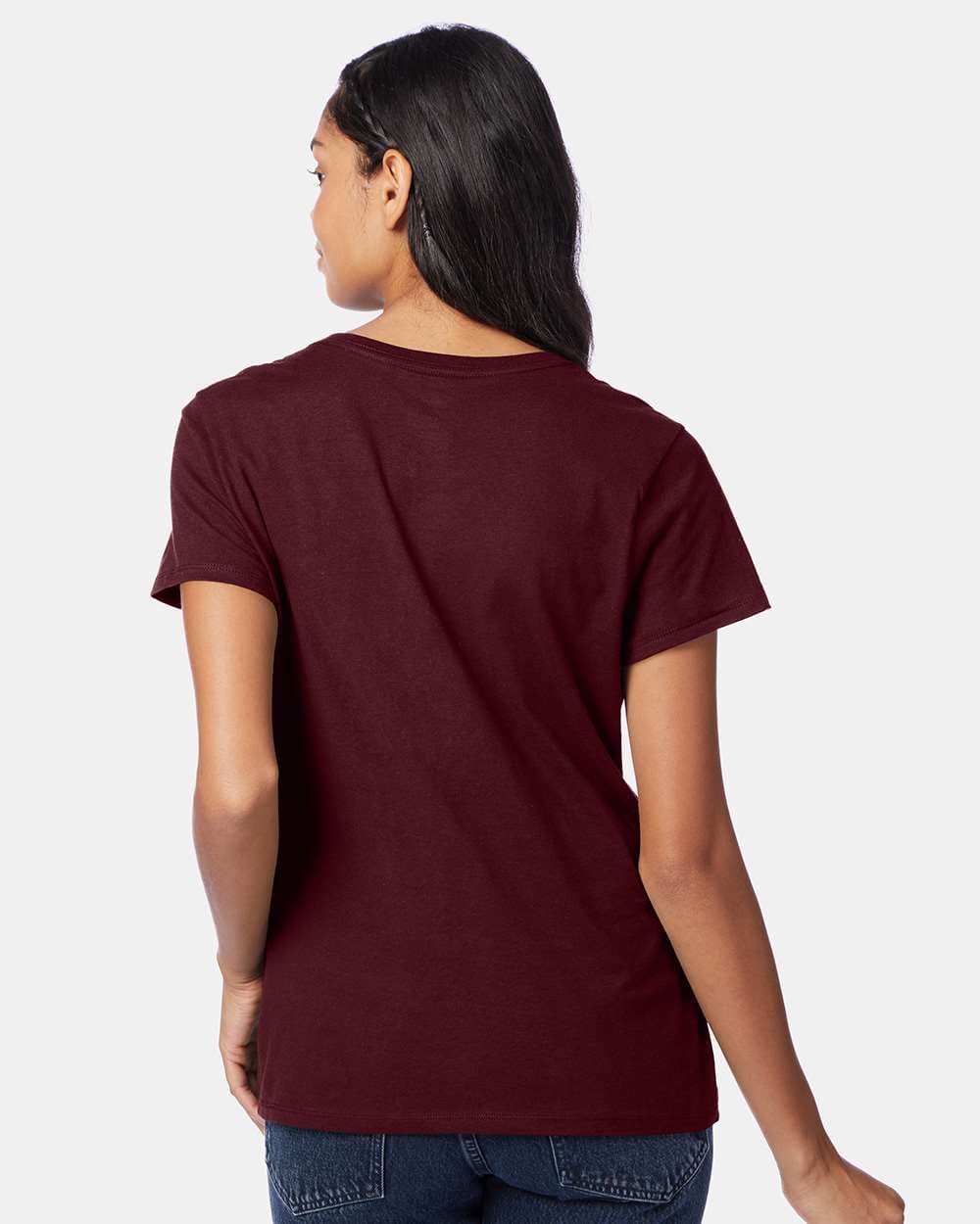 Hanes T-Shirts - Premium Hanes S04V Women's Perfect-T V-Neck T-Shirt