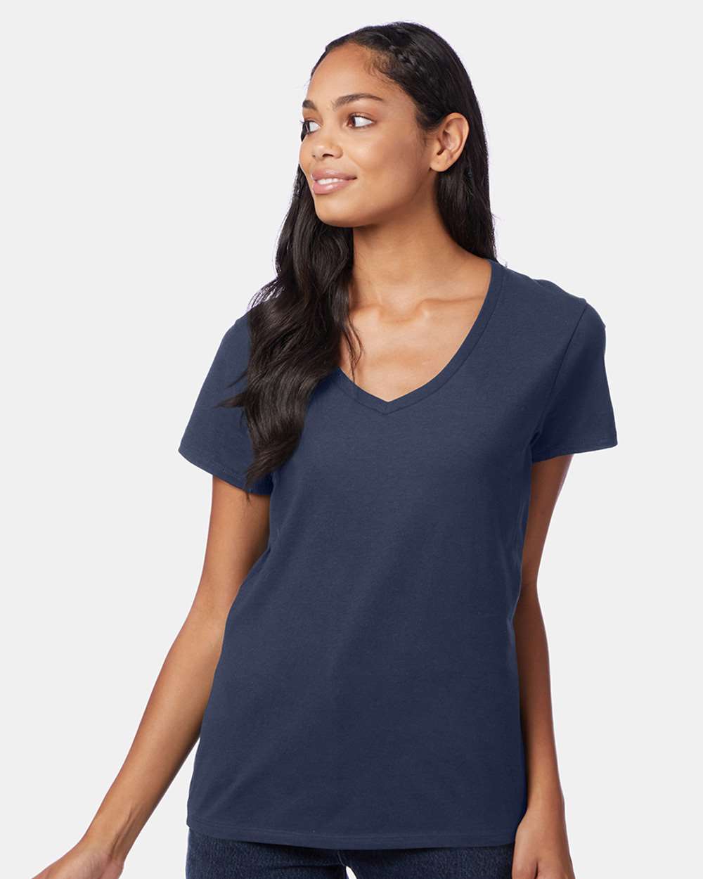 Hanes T-Shirts - Premium Hanes S04V Women's Perfect-T V-Neck T-Shirt