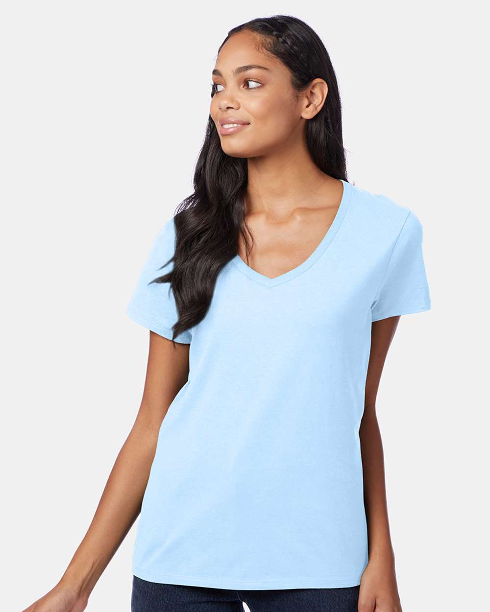 Hanes T-Shirts - Premium Hanes S04V Women's Perfect-T V-Neck T-Shirt