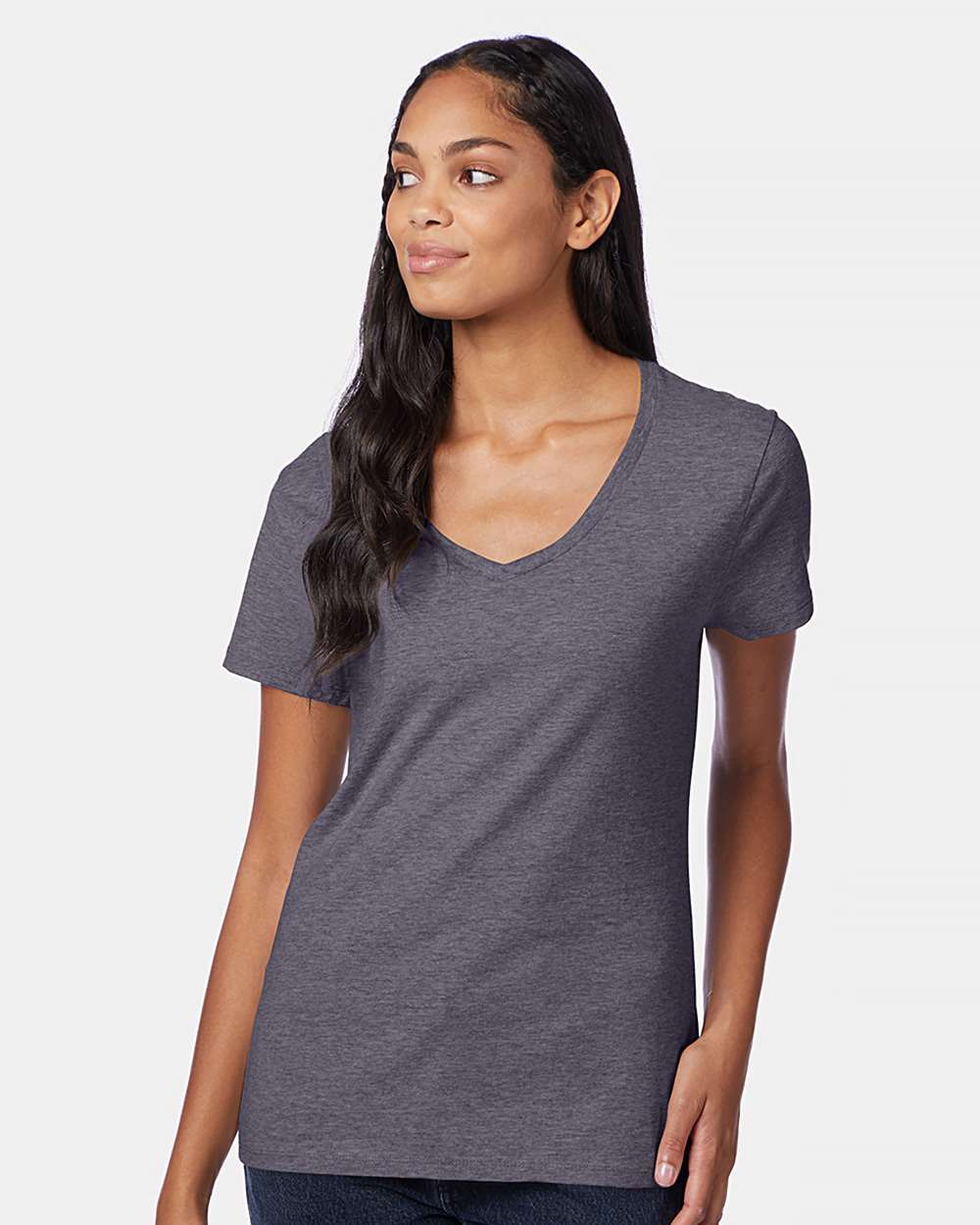 Hanes T-Shirts - Premium Hanes S04V Women's Perfect-T V-Neck T-Shirt