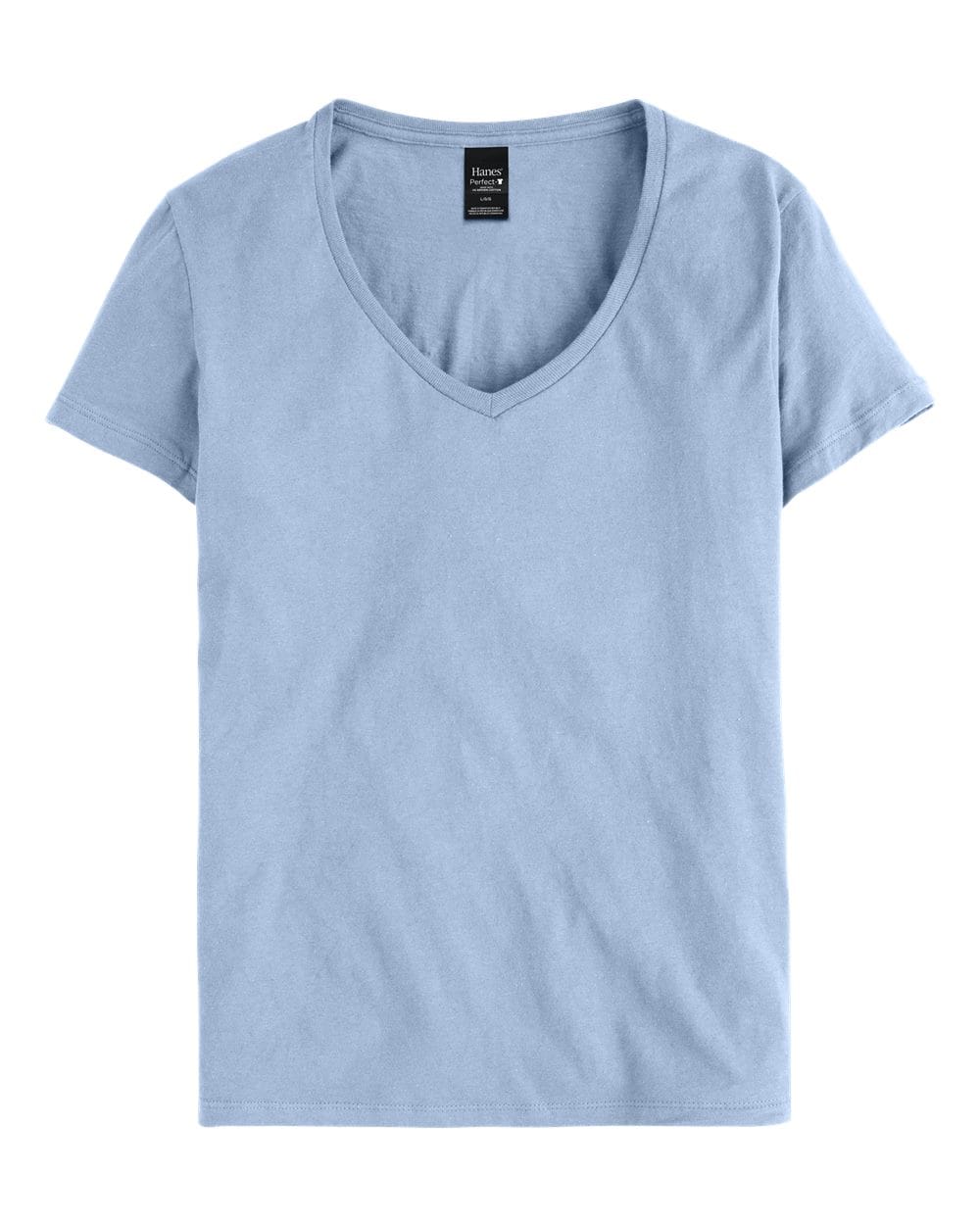 Hanes T-Shirts - Premium S / Light Blue Hanes S04V Women's Perfect-T V-Neck T-Shirt