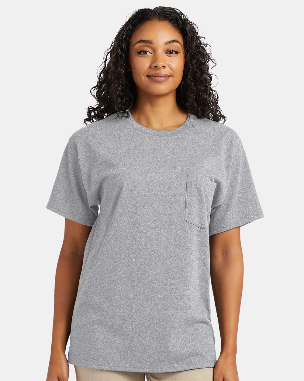Hanes T-Shirts - Premium S / Light Steel Hanes 5290P Essential-T Pocket T-Shirt