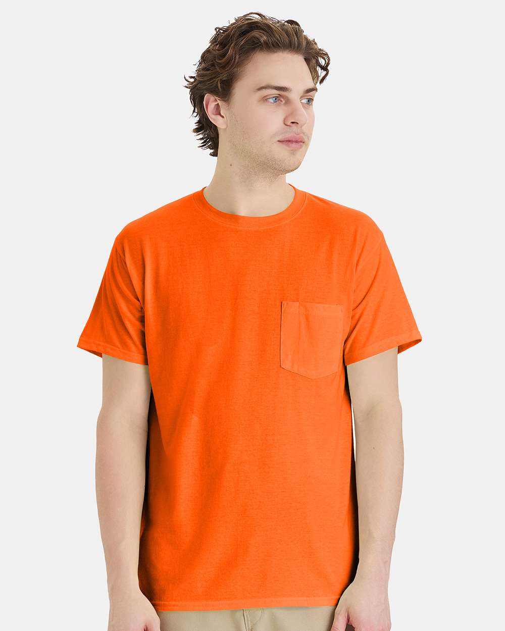 Hanes T-Shirts - Premium S / Safety Orange Hanes W110 Unisex Workwear Pocket T-Shirt