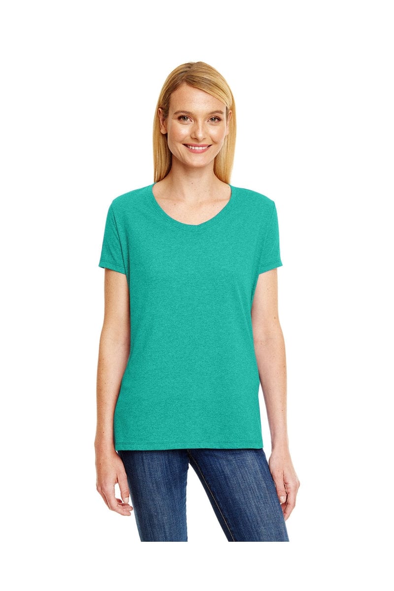 Hanes T-Shirts S / Brzy Green Trbln Hanes 42VT: Ladies' X-Temp® Triblend V-Neck T-Shirt