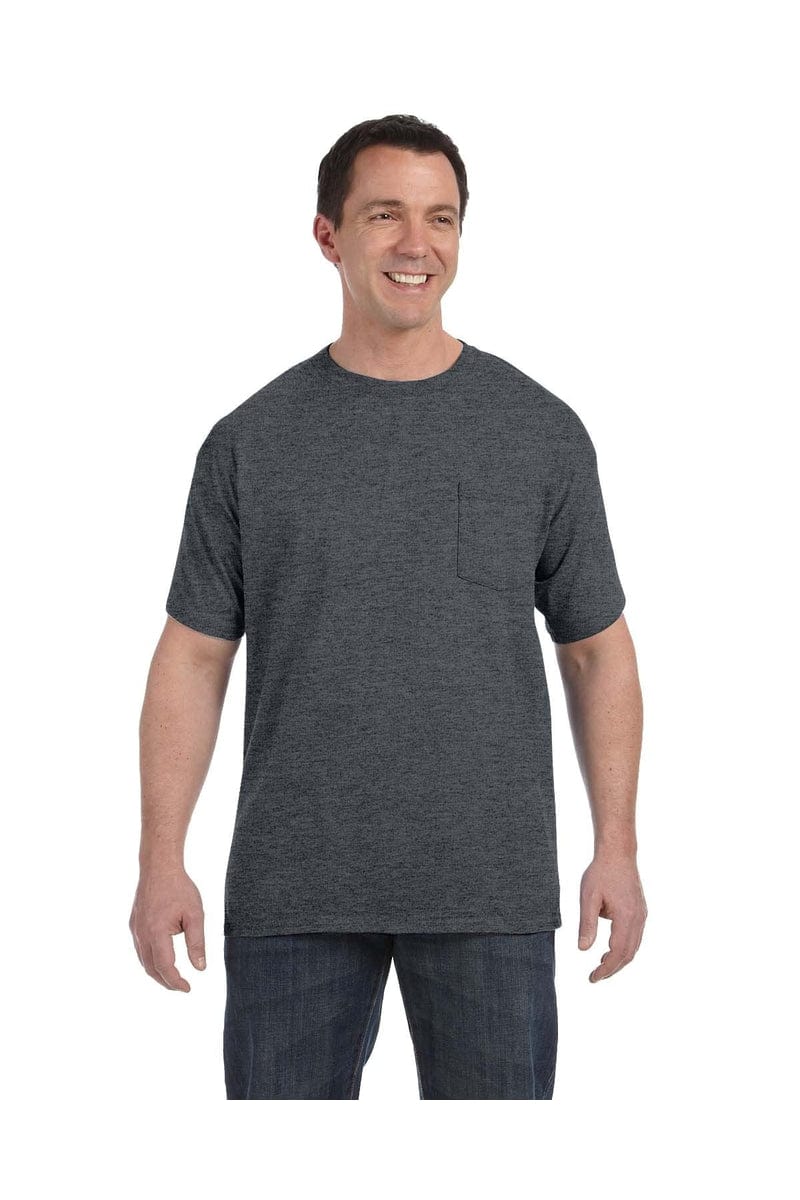 Hanes T-Shirts S / Charcoal Heather Hanes H5590: Men's 6.1 oz. Tagless® Pocket T-Shirt