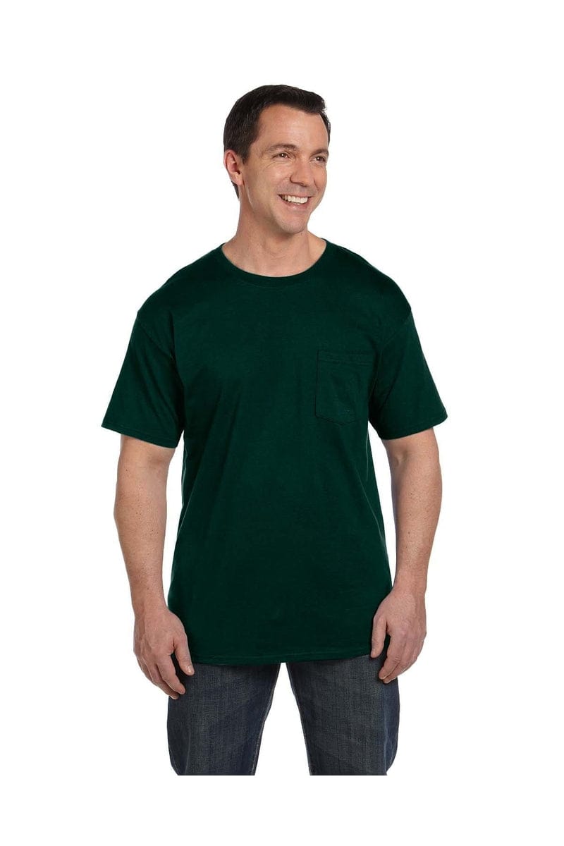 Hanes T-Shirts S / Deep Forest Hanes 5190P: Adult 6.1 oz. Beefy-T® with Pocket