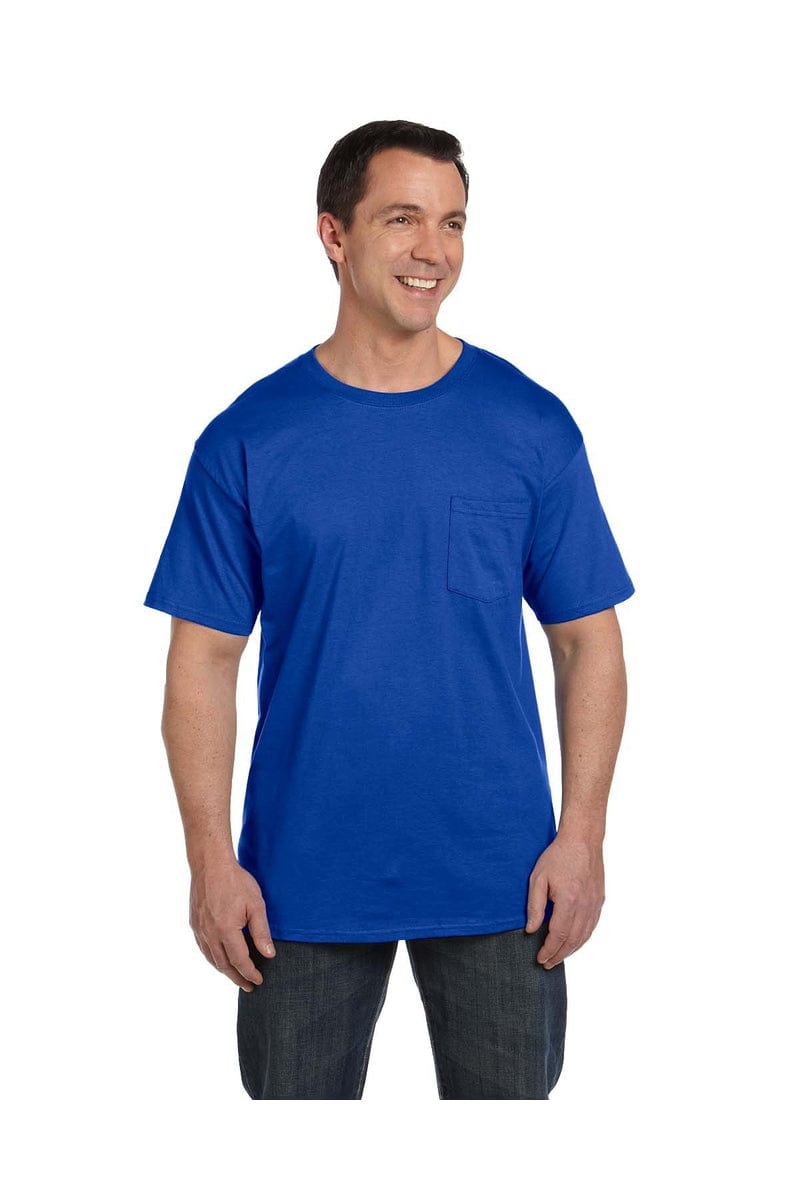Hanes T-Shirts S / Deep Royal Hanes 5190P: Adult 6.1 oz. Beefy-T® with Pocket