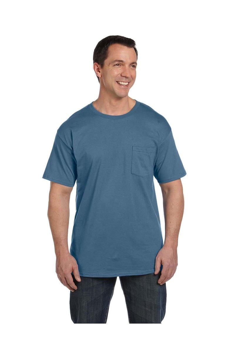 Hanes T-Shirts S / Denim Blue Hanes 5190P: Adult 6.1 oz. Beefy-T® with Pocket