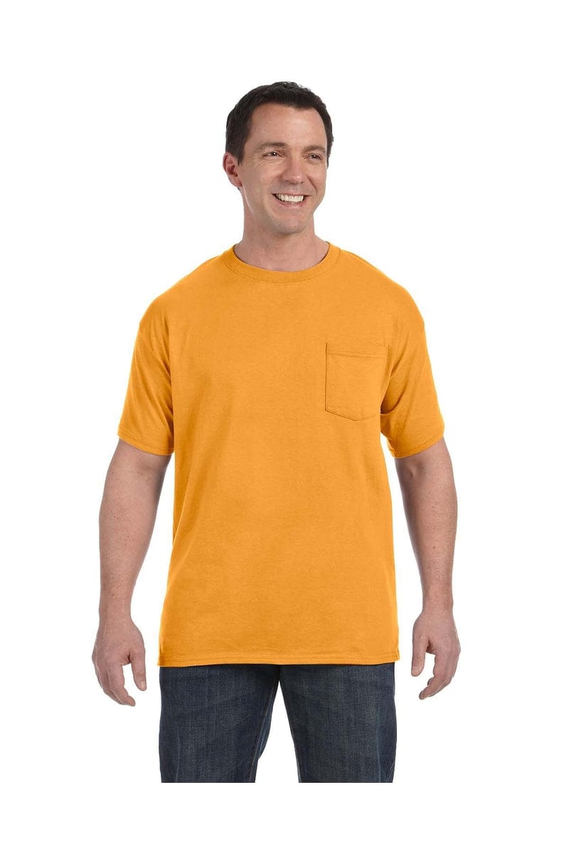 Hanes T-Shirts S / Gold Hanes H5590: Men's 6.1 oz. Tagless® Pocket T-Shirt