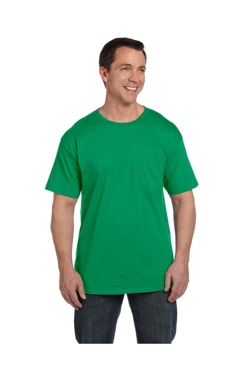 Hanes T-Shirts S / Kelly Green Hanes 5190P: Adult 6.1 oz. Beefy-T® with Pocket, Basic Colors