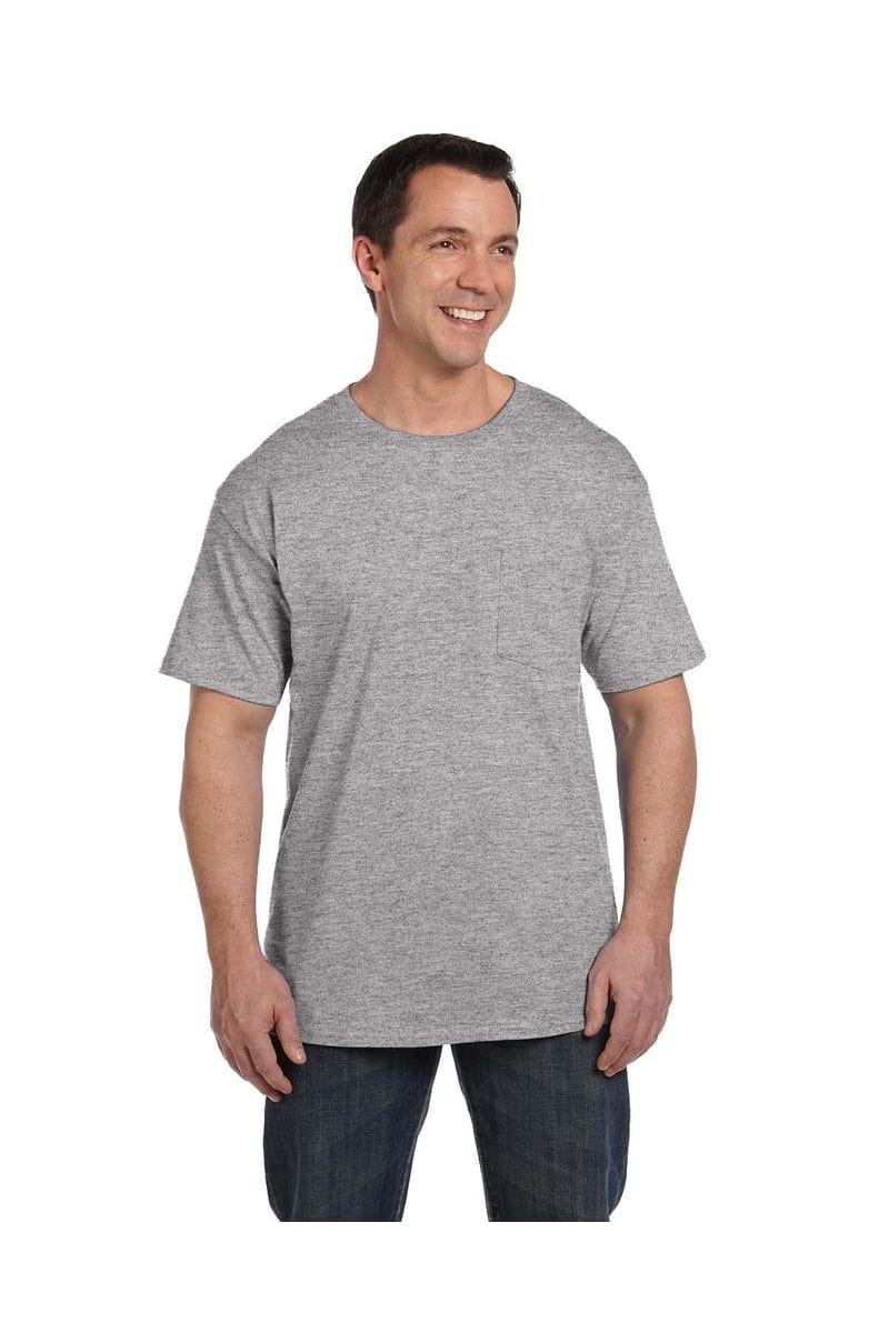 Hanes T-Shirts S / Light Steel Hanes 5190P: Adult 6.1 oz. Beefy-T® with Pocket