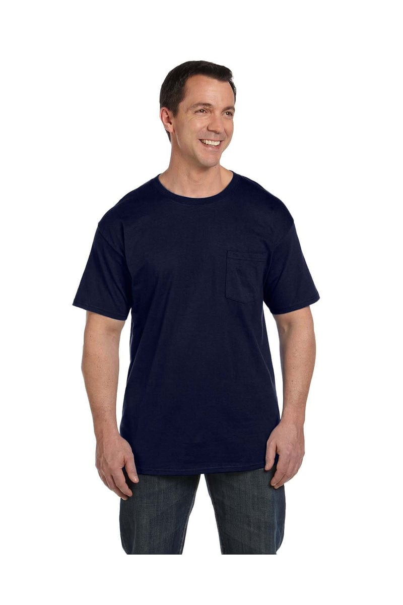 Hanes T-Shirts S / Navy Hanes 5190P: Adult 6.1 oz. Beefy-T® with Pocket