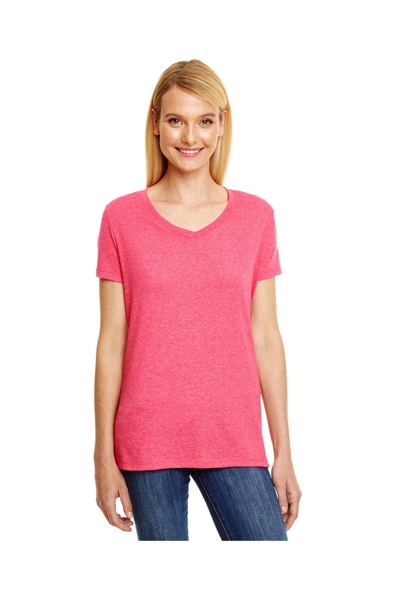 Hanes T-Shirts S / Red Triblend Hanes 42VT: Ladies' X-Temp® Triblend V-Neck T-Shirt