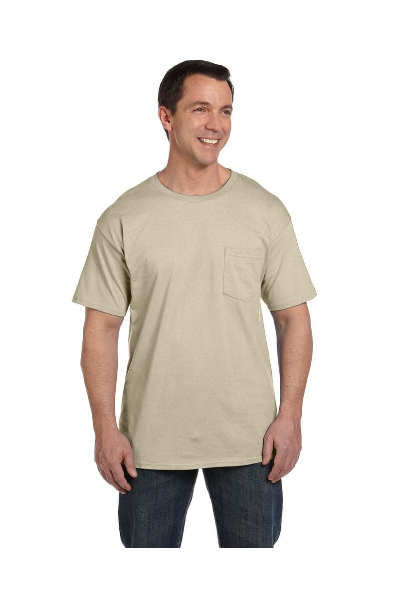Hanes T-Shirts S / Sand Hanes 5190P: Adult 6.1 oz. Beefy-T® with Pocket