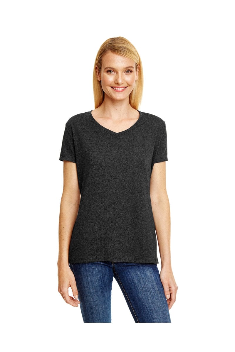 Hanes T-Shirts S / Sol Black Trblnd Hanes 42VT: Ladies' X-Temp® Triblend V-Neck T-Shirt