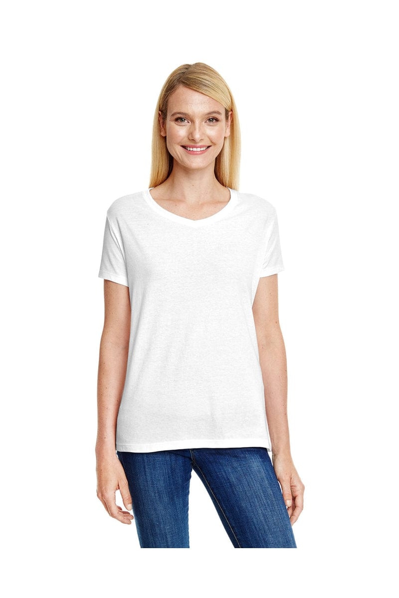 Hanes T-Shirts S / Sol White Trblnd Hanes 42VT: Ladies' X-Temp® Triblend V-Neck T-Shirt