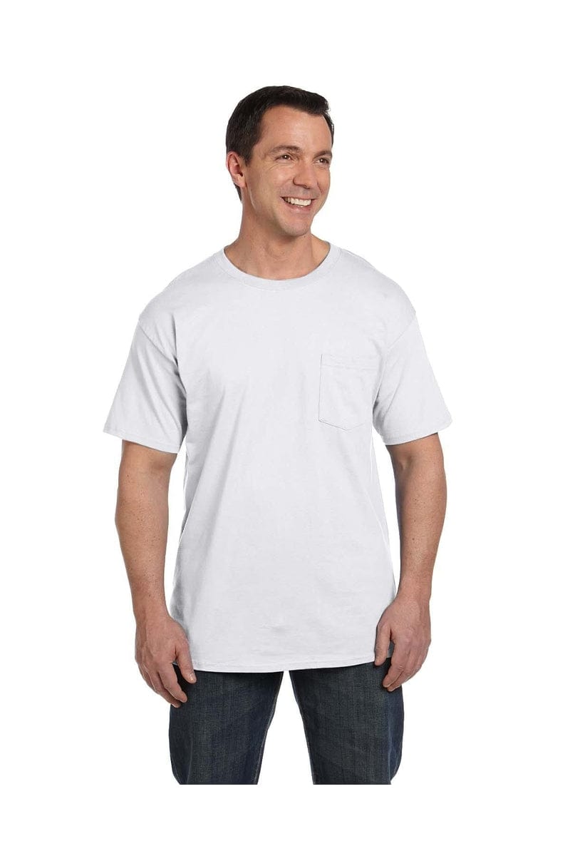 Hanes T-Shirts S / White Hanes 5190P: Adult 6.1 oz. Beefy-T® with Pocket