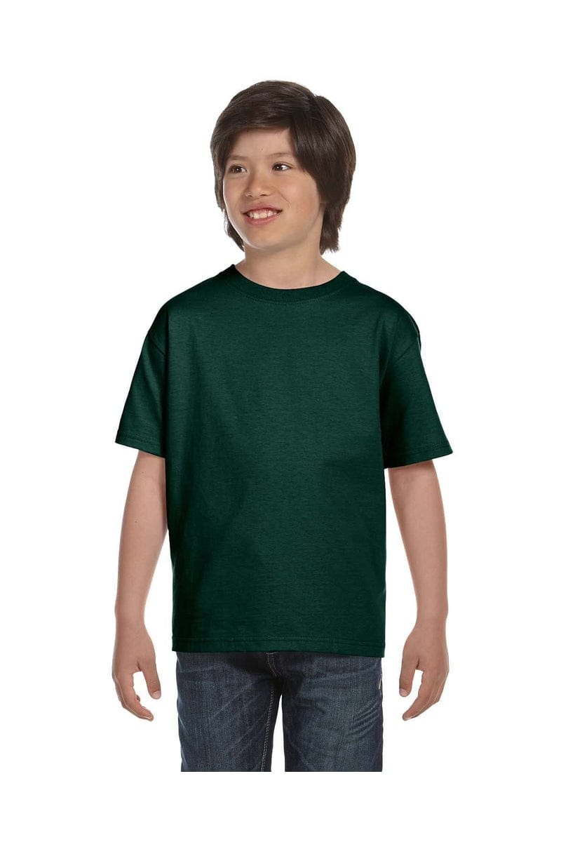 Hanes T-Shirts XS / Deep Forest Hanes 5480: Youth 5.2 oz. ComfortSoft® Cotton T-Shirt