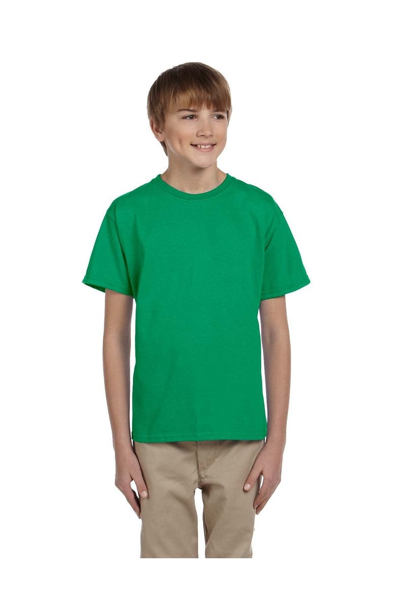 Hanes T-Shirts XS / Kelly Green Hanes 5370: Youth 5.2 oz., 50/50 EcoSmart® T-Shirt, Basic Colors