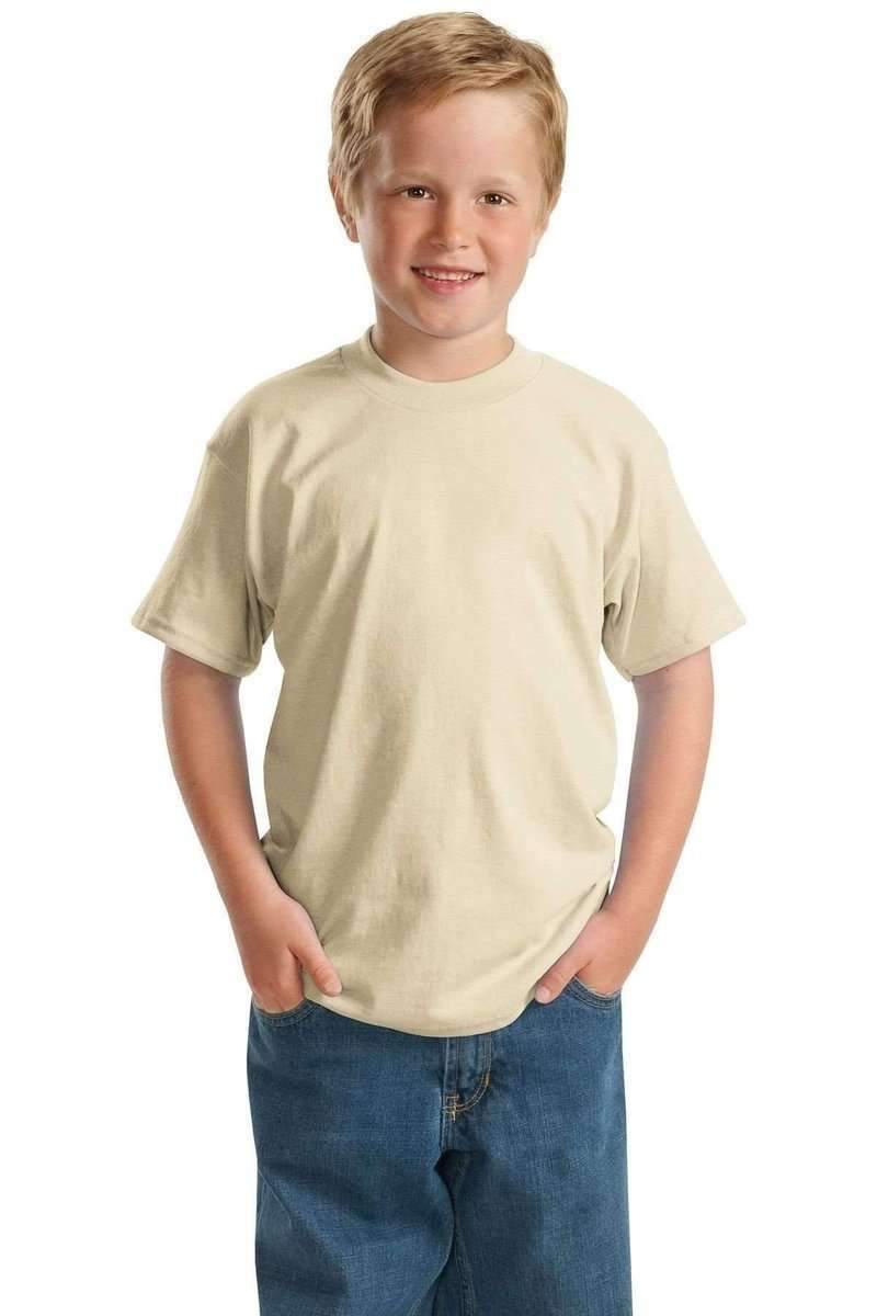 Hanes T-Shirts XS / Sand Hanes 5370: Youth EcoSmart 50/50 Cotton/Poly T-Shirt