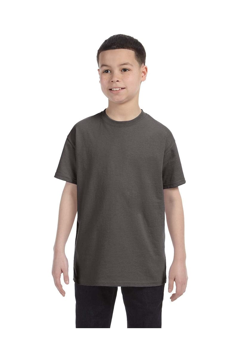 Hanes T-Shirts XS / Smoke Gray Hanes 54500: Youth 6.1 oz. Tagless® T-Shirt, Basic Colors