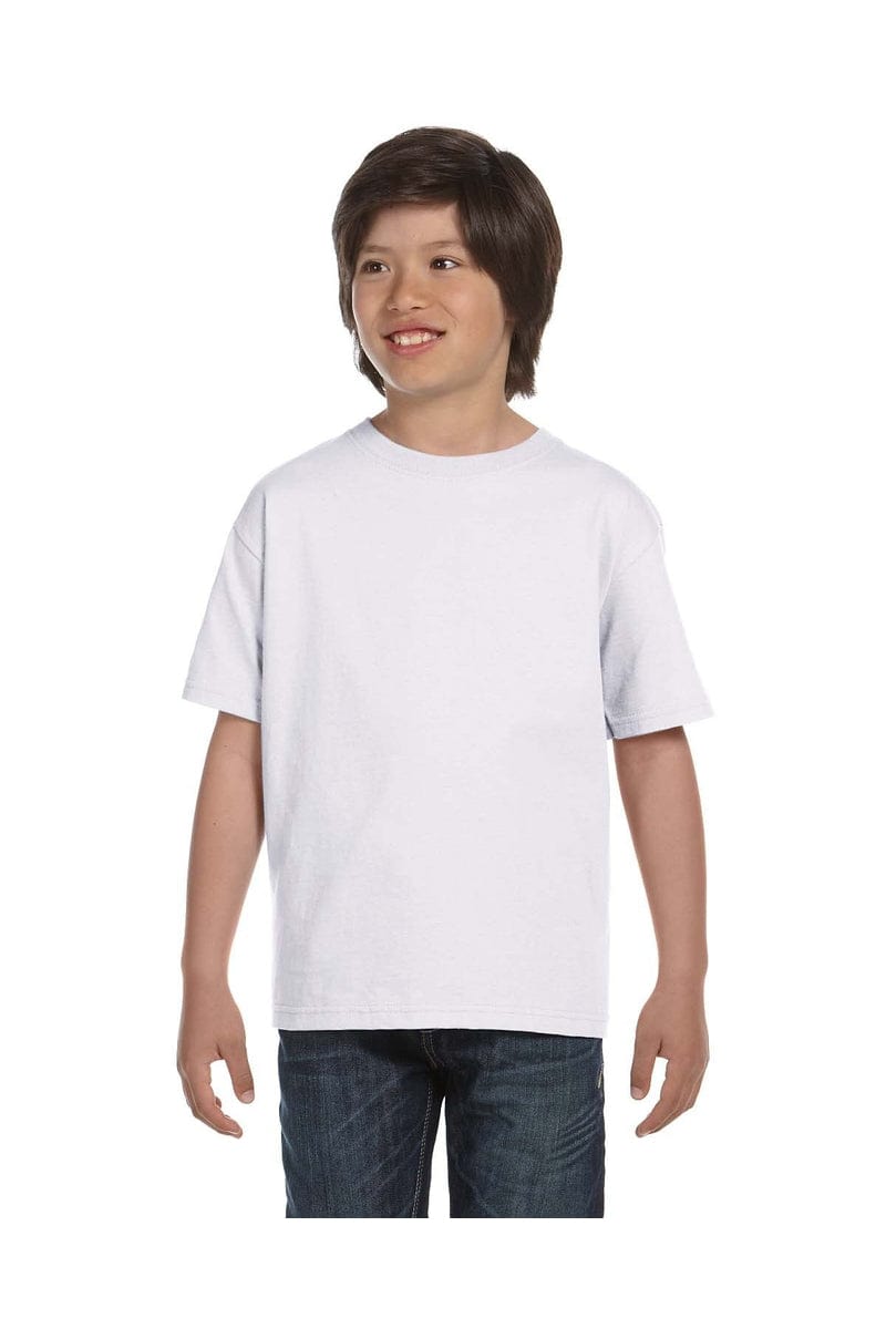 Hanes T-Shirts XS / White Hanes 5480: Youth 5.2 oz. ComfortSoft® Cotton T-Shirt