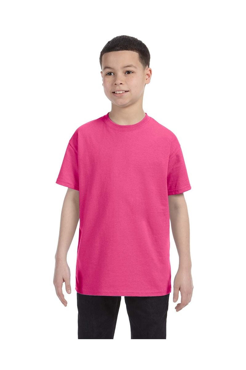 Hanes T-Shirts XS / Wow Pink Hanes 54500: Youth 6.1 oz. Tagless® T-Shirt