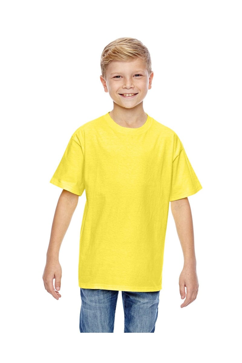 Hanes 498Y: 100% Ringspun Cotton Youth T-Shirt | Bulkthreads