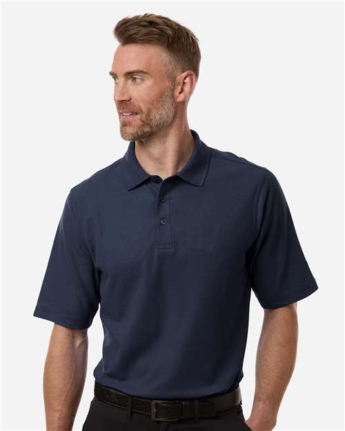 Harriton 13838 S / Dark Navy Harriton M105: Men's Maverick CVC Pique Polo