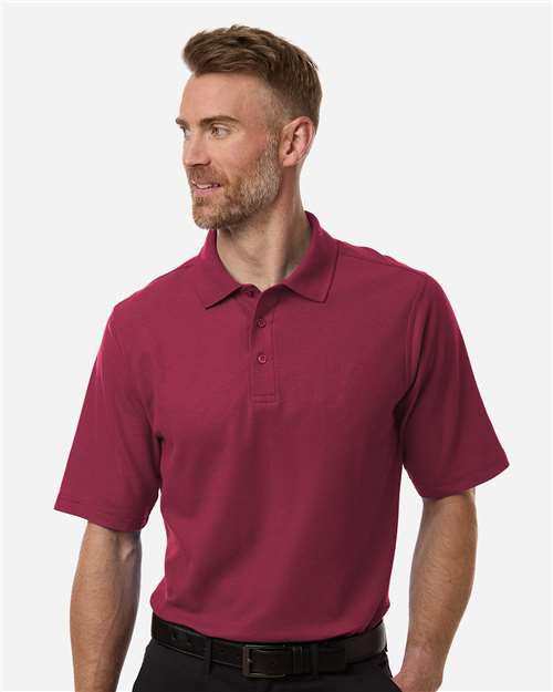 Harriton 13838 S / Wine Harriton M105: Men's Maverick CVC Pique Polo