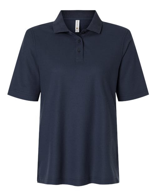 Harriton 13860 XS / Dark Navy Harriton M105W: Women's Maverick CVC Pique Polo