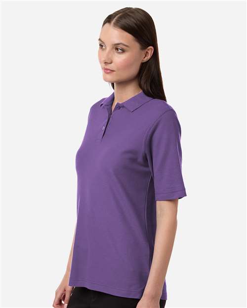 Harriton 13860 XS / Team Purple Harriton M105W: Women's Maverick CVC Pique Polo