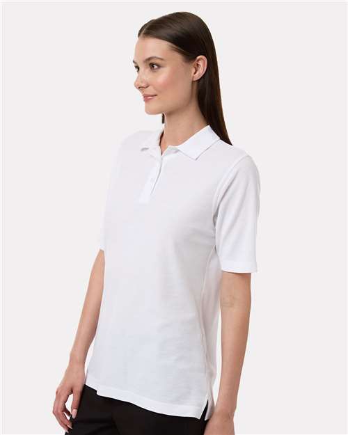 Harriton 13860 XS / White Harriton M105W: Women's Maverick CVC Pique Polo